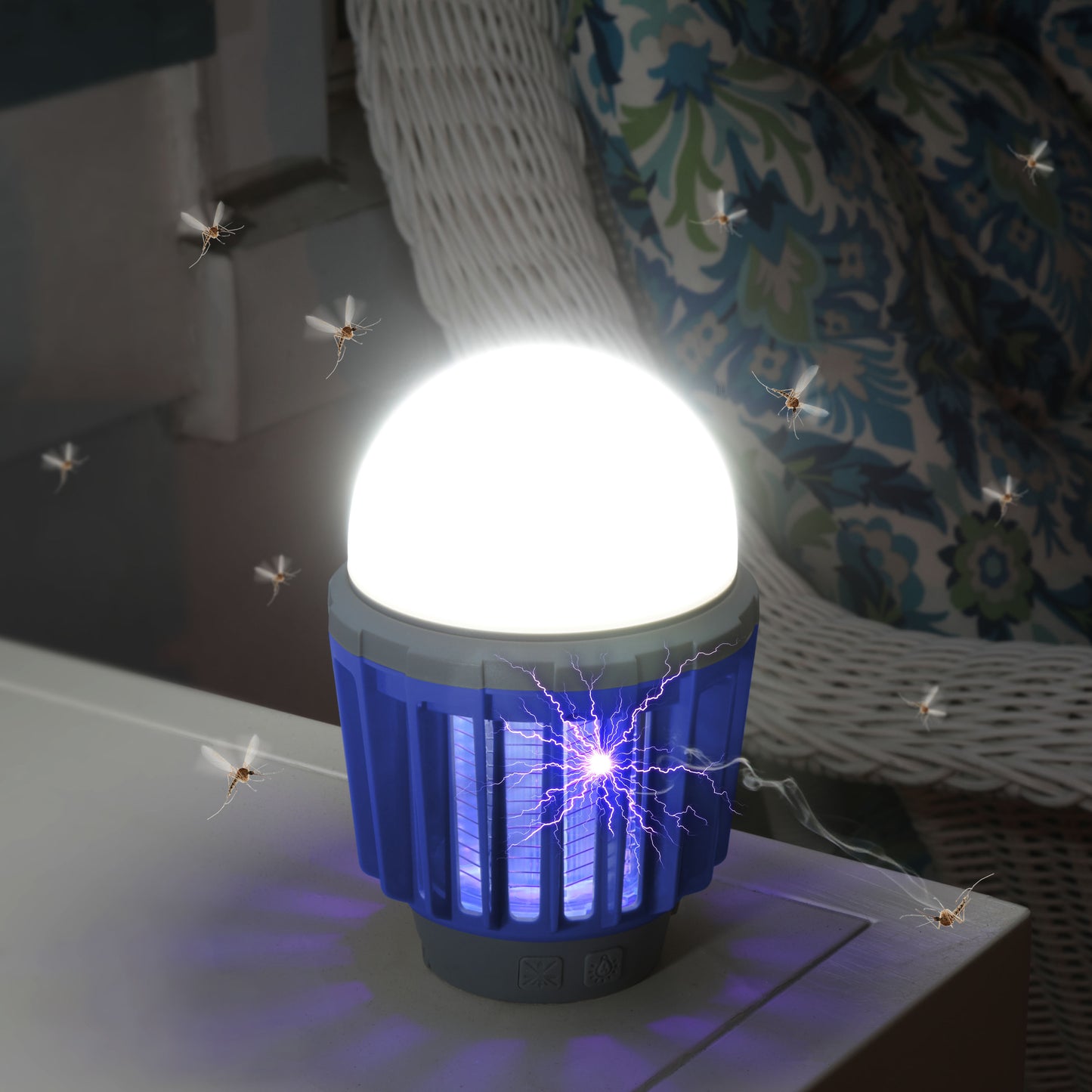 Wisely Camping Zapper with Lantern, Rechargeable 2000 mAh, Outdoors and Indoors