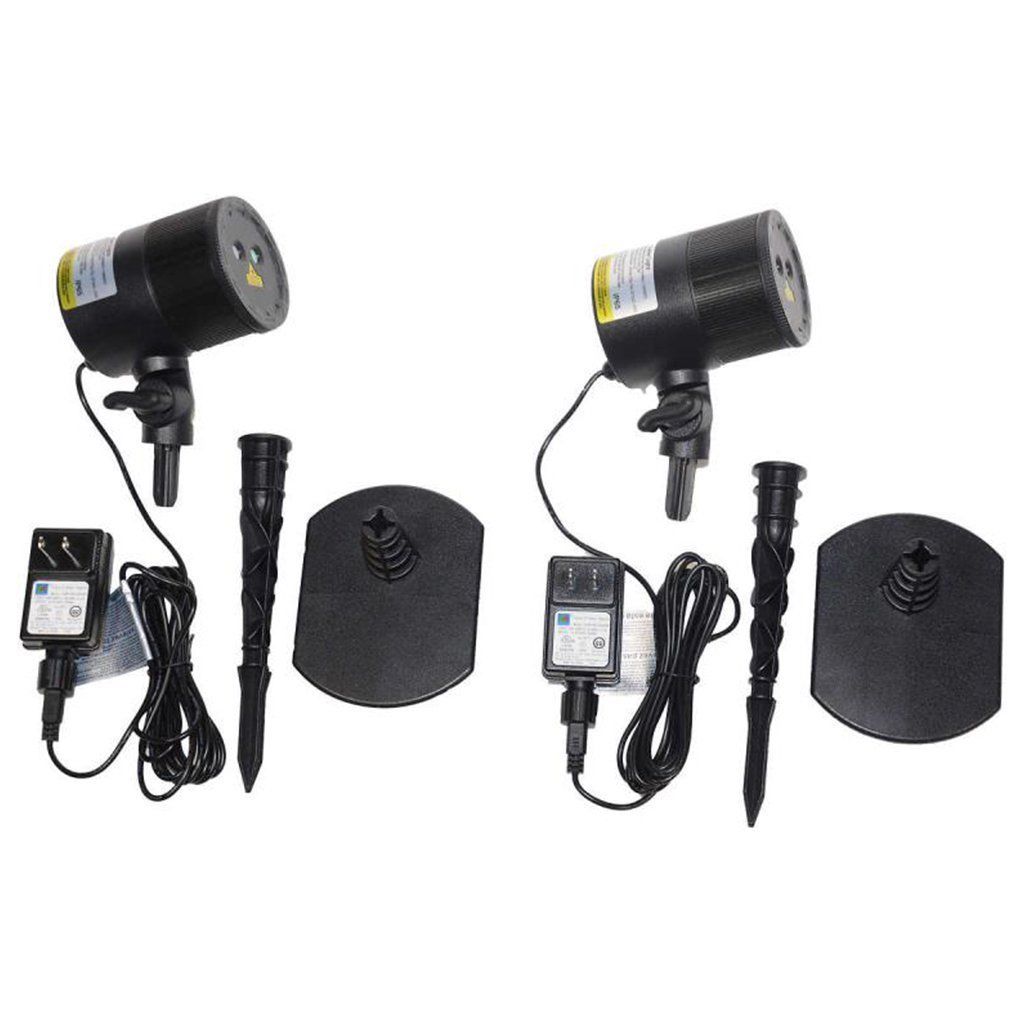 Wisely Laser Projector 2 Pack, Red & Green Dots, Rotation or Static, Auto On / Auto Off, Indoor or Outdoor