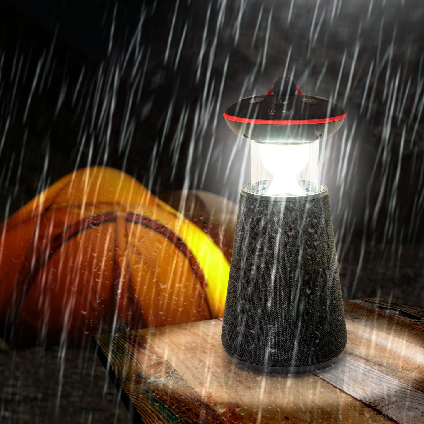 Wisely Audio LED Lantern for Outdoor Camping Bluetooth Micro USB Rechargeable